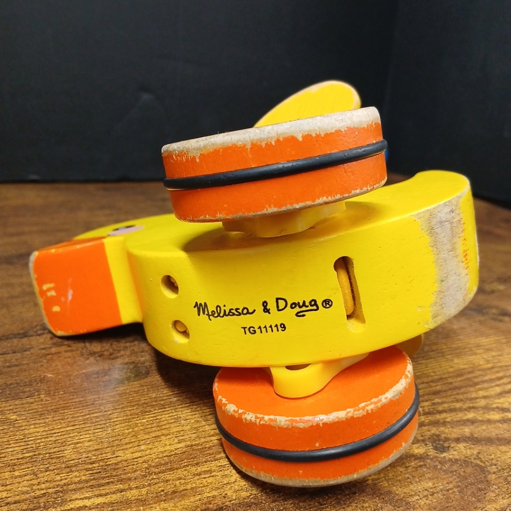 Melissa & Doug Flapping Duck 21" Wooden Walking Toddler Push Toy TG11119 - Picture 8 of 8